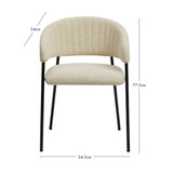 Blake Cream Boucle Dining Chair [MUSLBLAKE22CDIS]
