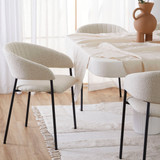 Blake Cream Boucle Dining Chair in Boucle by MUSE | Pillow Talk
