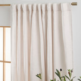 Aspen Light Natural Room Darkening Curtain Set 2 [HABBASPEN22C]