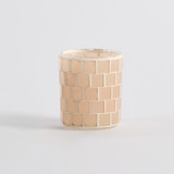 Pacey Tile Candle Holder in LightBlue, Natural by MUSE | Pillow Talk