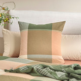 Rayden Check European Pillowcase in Mustard by Habitat | European - Pillow Talk