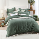 Waffle Dark Green Quilt Cover Set [MUSBWAFFQC24D]