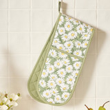 Daisy Double Oven Glove in Green by Habitat | Pillow Talk