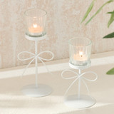 Lillian Candle Holder Set of 2 in White by Habitat | Pillow Talk