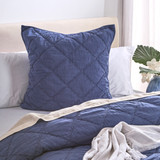 Oakley European Pillowcase in Blue by Habitat | European - Pillow Talk