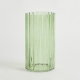 Lola Large Moss Green Glass Vase in MossGreen by Habitat | Large - Pillow Talk
