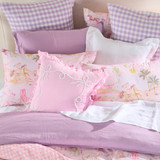 Betty Embroidered Bow Ruffle Cushion [HABLBETTY25]