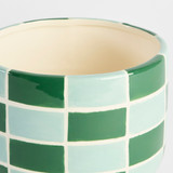 Charlie Green Check Decorative Pot [MUSCHAPW24GB]
