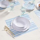 Escardo Paper Placemat 24 Pack in Blue by Sundays by Pillow Talk | Rectangle - Pillow Talk