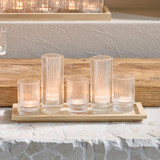 Wilder White Candle Holder on Tray in White by Habitat | Pillow Talk