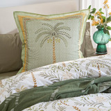 Atolie Palm European Pillowcase in Green by Habitat | European - Pillow Talk