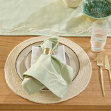 Aubrey Bow Embroidered Napkin Set of 4 [HABLAUBNAS25]