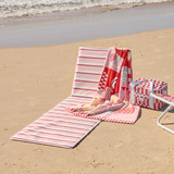 Carmelita Stripe Lounger in PinkRed by Sundays by Pillow Talk | Pillow Talk