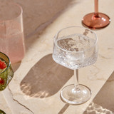 Veneto Clear Cocktail Coupe in Clear by Sundays by Pillow Talk | Pillow Talk