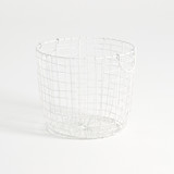 Bailey White Wire Basket [HABLBAILY24C]