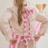 Annie Stripe Frill Apron [HABLANNAPS25]