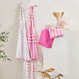 Annie Stripe Frill Apron [HABLANNAPS25]