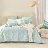 Zafira 5 Piece Coverlet Pack in Sage by Habitat | Queen Bed, King Single Bed, Super King Bed - Pillow Talk