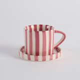 Emery Stripe Mug with Saucer [MUSEMEMUS25]