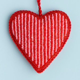 Beaded Holiday Heart Christmas Hanging Decoration [CHRHHOLH25]