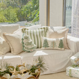 Holiday Pine Embroidered Christmas Tree Cushion [CHRLHOLID25]