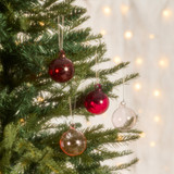 Merci Pink/Red Christmas Bauble 4 Pack in PinkRed by Christmas by Pillow Talk | 4 Pack - Pillow Talk