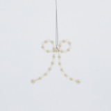 Pearl Bow Christmas Hanging Decoration Set of 6 [CHRHPEAHDS25]