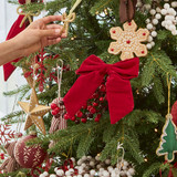 Jessie Red Velvet Bow 2 Pack in Red by Christmas by Pillow Talk | 2 Pack - Pillow Talk