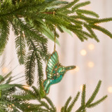 Beaded Hummingbird Hanging Christmas Decoration in Teal by Christmas by Pillow Talk | Pillow Talk