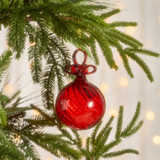 Bow Topper Glass Christmas Bauble [CHRCBOWBS25]