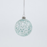 Ice Blue Glass Christmas Bauble [CHRCICEBS25]