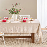 Christmas Gingerbread Table Cloth in Natural by Christmas by Pillow Talk | Rectangle Table Cloth 150x300cm - Pillow Talk