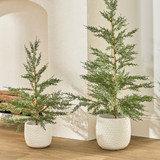 Starry Night Christmas Decoration Pot in White by Christmas by Pillow Talk | Small, Large - Pillow Talk