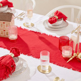 Ashra Fringed Berry Table Runner [MUSLASHRA18HB]