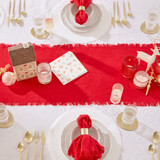 Ashra Fringed Berry Table Runner [MUSLASHRA18HB]