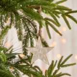 Wooden Perla Star Hanging Christmas Decoration in White by Christmas by Pillow Talk | Pillow Talk