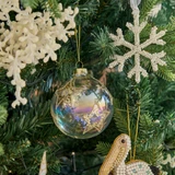 Glitzy Star Glass Christmas Bauble [CHRHGLIBS25]