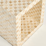 Soho Natural Capiz Check Side Table [MUSLSOHST25A]