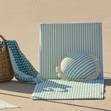 Alto Stripe Beach Pillow in Green by Sundays by Pillow Talk | Pillow Talk