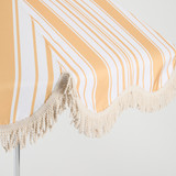 Rhodes Stripe Scalloped Fringed Beach Umbrella [SUNLRHODE25]