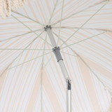 Rhodes Stripe Scalloped Fringed Beach Umbrella [SUNLRHODE25]