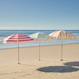 Rhodes Stripe Scalloped Fringed Beach Umbrella [SUNLRHODE25]