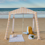 Solaire Sun Scalloped Cabana in Mustard by Sundays by Pillow Talk | Pillow Talk