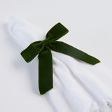 Jessie Green Velvet Christmas Bow Napkin Tie 4 Pack [CHRLJESNTS25A]