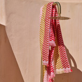 Gaia Pink Check Popcorn Beach Towel [SUNLGAIAC25B]