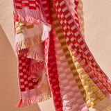 Gaia Pink Check Popcorn Beach Towel [SUNLGAIAC25B]