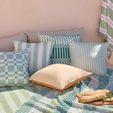Gaia Green Multi Check Outdoor Cushion [SUNLGAIACH25B]