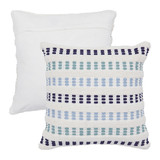 Amos Blue & White Cushion in BlueWhite by Habitat | 1 x Square Cushion 45cm x 45cm - Pillow Talk
