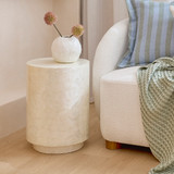 Callia Round Side table in Natural by MUSE | Pillow Talk