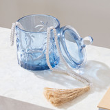 Palm Glass Jar in DarkGreen, LightBlue by MUSE | Pillow Talk